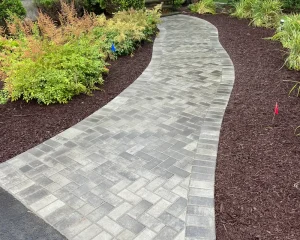 Paver Walkway Installation By Scenic Landscaping ^ Property Maintenance In Berlin, CT.