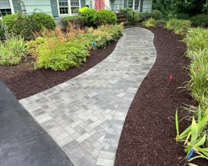 Paver Walkway Installation By Scenic Landscaping ^ Property Maintenance In Berlin, CT.