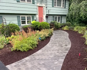 Paver Walkway Installation By Scenic Landscaping ^ Property Maintenance In Berlin, CT.