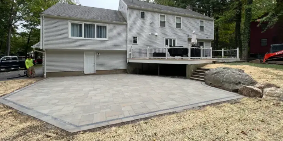 Permeable paver patio install in Rocky Hill